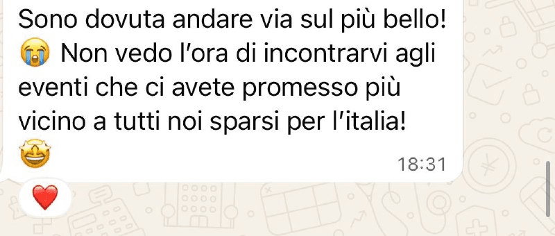 Testimonianza reale della community
