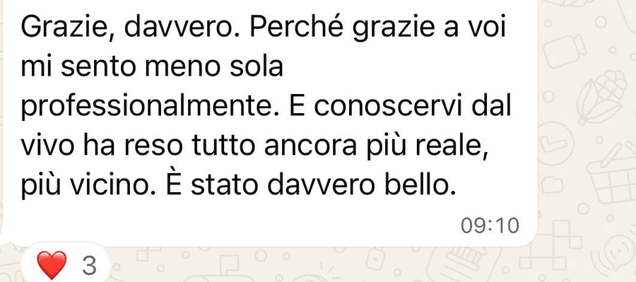 Testimonianza reale della community