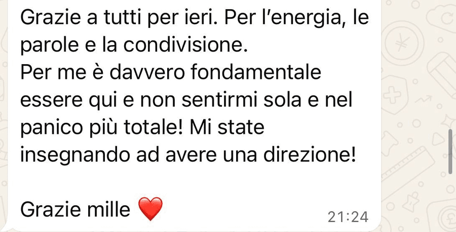 Testimonianza reale della community