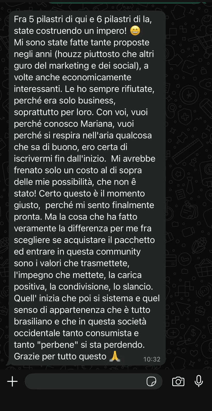 Testimonianza reale della community