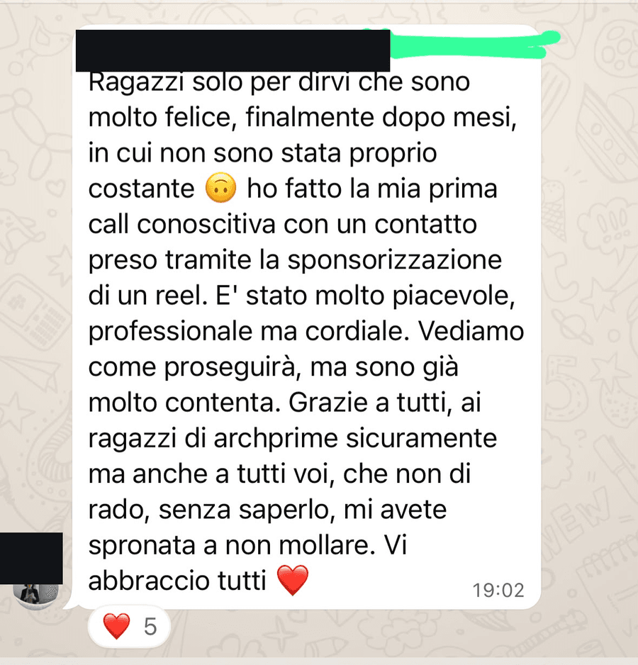 Testimonianza reale della community