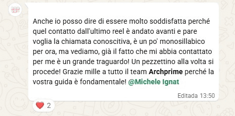 Testimonianza reale della community