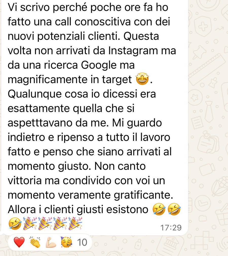 Testimonianza reale della community