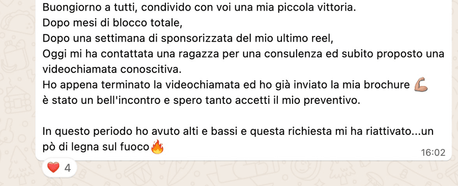 Testimonianza reale della community