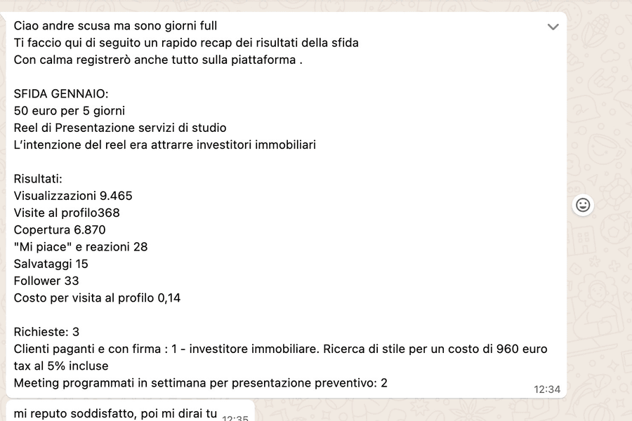 Testimonianza reale della community