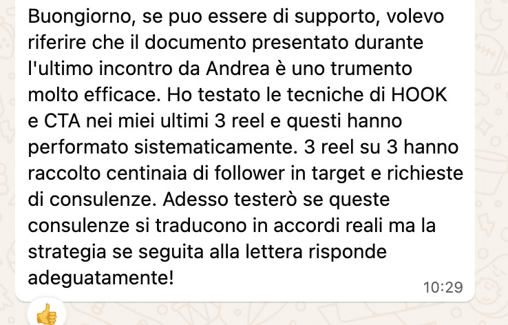 Testimonianza reale della community