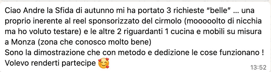Testimonianza reale della community