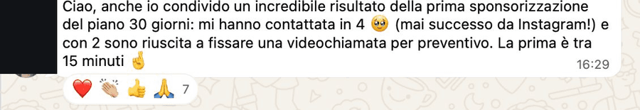 Testimonianza reale della community